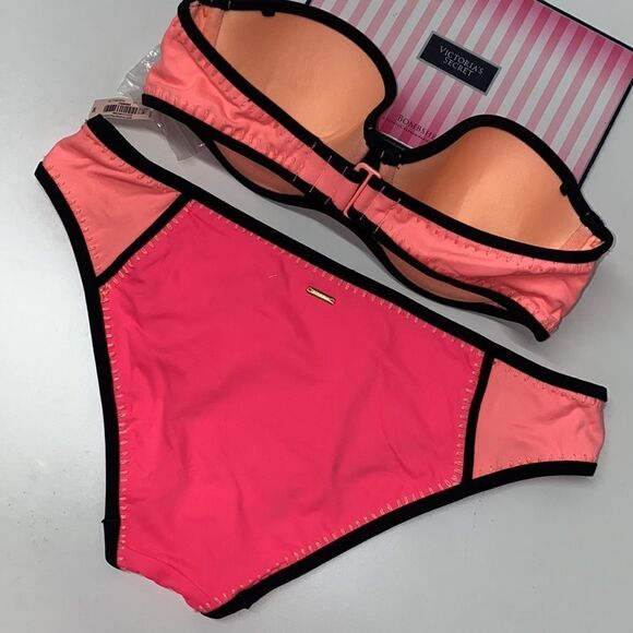 🔥🏖VICTORIA SECRET  swimsuit The Fabulous/push-up  cheeky  New - Picture 7 of 7